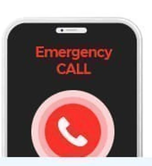 显示Emergency CALL画面的手机