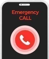 显示Emergency CALL画面的手机