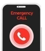 显示Emergency CALL画面的手机
