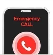 显示Emergency CALL画面的手机