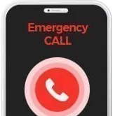 显示Emergency CALL画面的手机