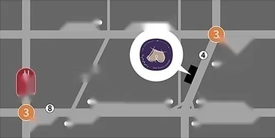 U&U整形外科路线图 — 3号线狎鸥亭站与新沙站之间、林荫道附近